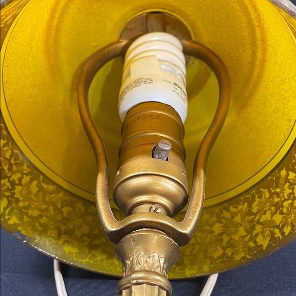 Antique Reverse Painted Table Lamp - Picture 12 of 16